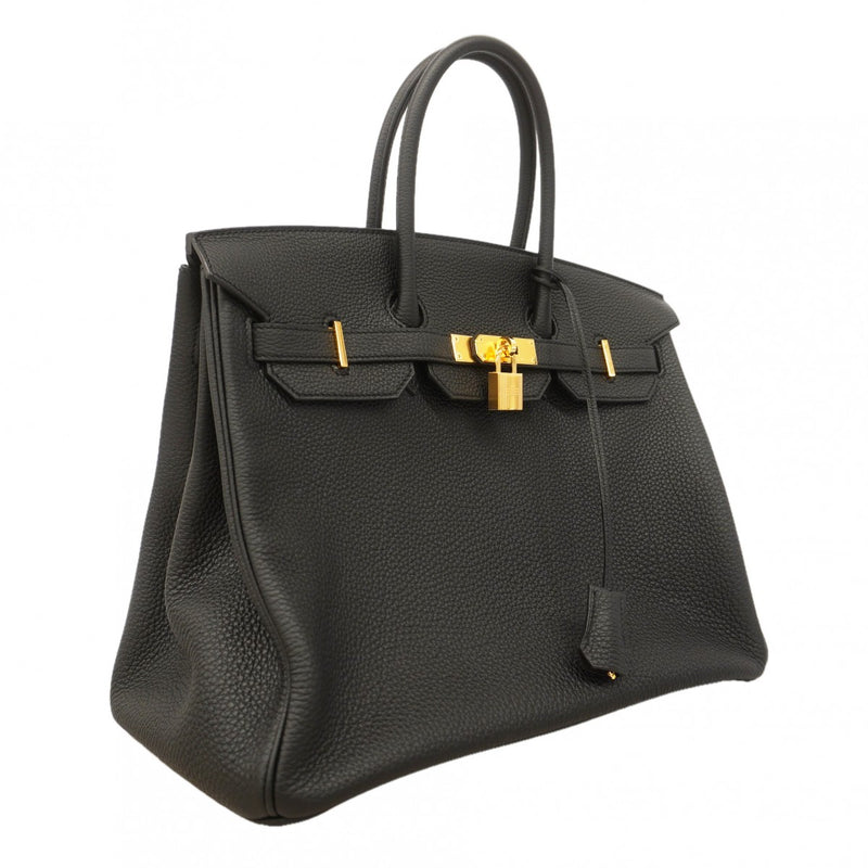 【6gc2914-g】エルメス ハンドバッグ バーキン35 トゴ ブラック ゴールド金具 K刻印【中古】レディース