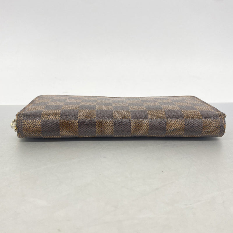【6gc2916】ルイヴィトン 長財布 ダミエ ジッピーウォレット N60015 エベヌ【中古】レディース
