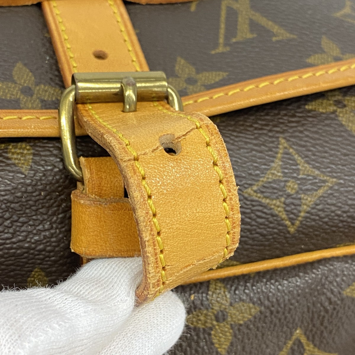 【6gc2922】ルイヴィトン ショルダーバッグ モノグラム ソミュール30 M42256 ブラウン【中古】レディース