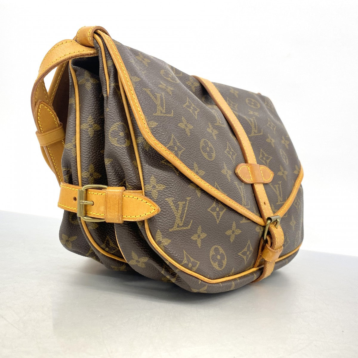 【6gc2922】ルイヴィトン ショルダーバッグ モノグラム ソミュール30 M42256 ブラウン【中古】レディース