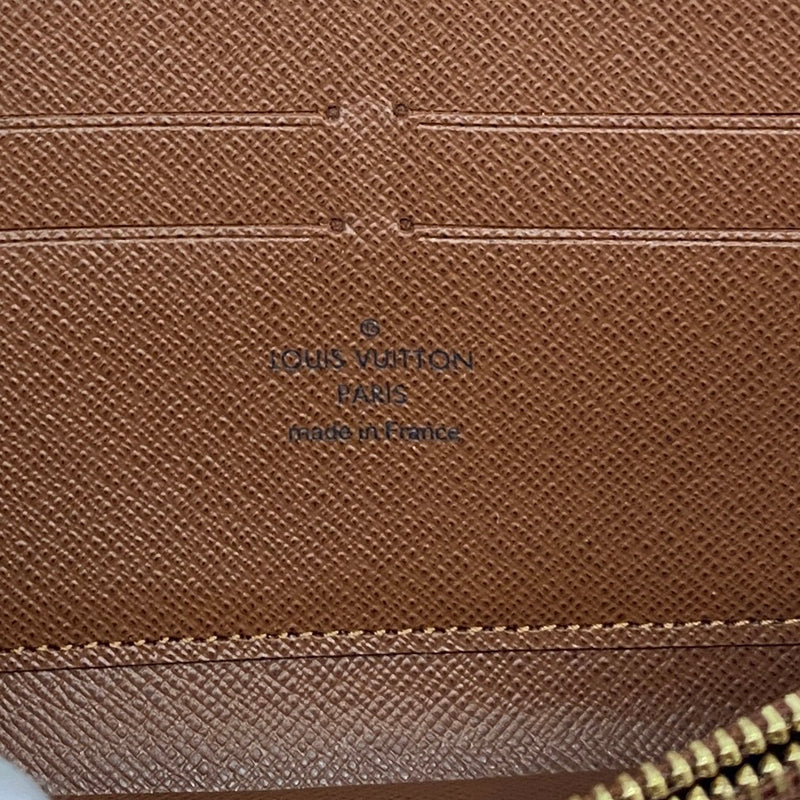 【6gc2978】ルイヴィトン 長財布 モノグラム ジッピーウォレット M60017 ブラウン【中古】メンズ レディース ユニセックス