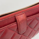 【6gc2998】シャネル クラッチバッグ マトラッセ アイコン ラムスキン レッド シャンパンゴールド金具【中古】レディース