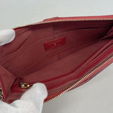 【6gc2998】シャネル クラッチバッグ マトラッセ アイコン ラムスキン レッド シャンパンゴールド金具【中古】レディース