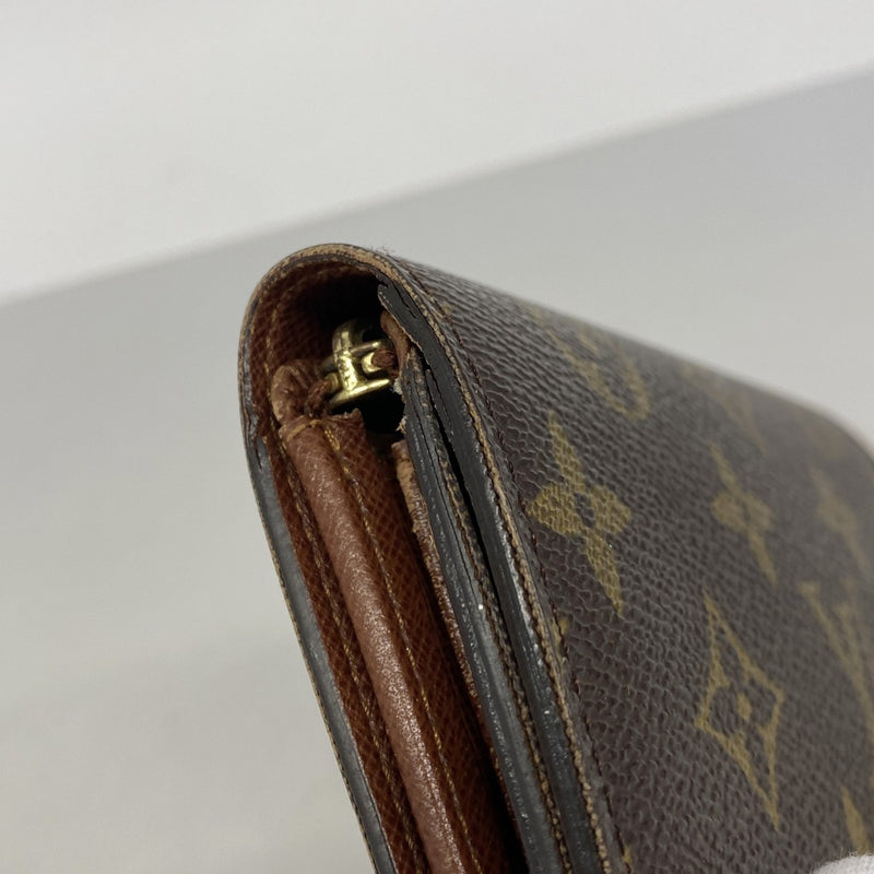 【6gc3000】ルイヴィトン 財布 モノグラム ポルトモネビエトレゾール M61730 ブラウン【中古】レディース