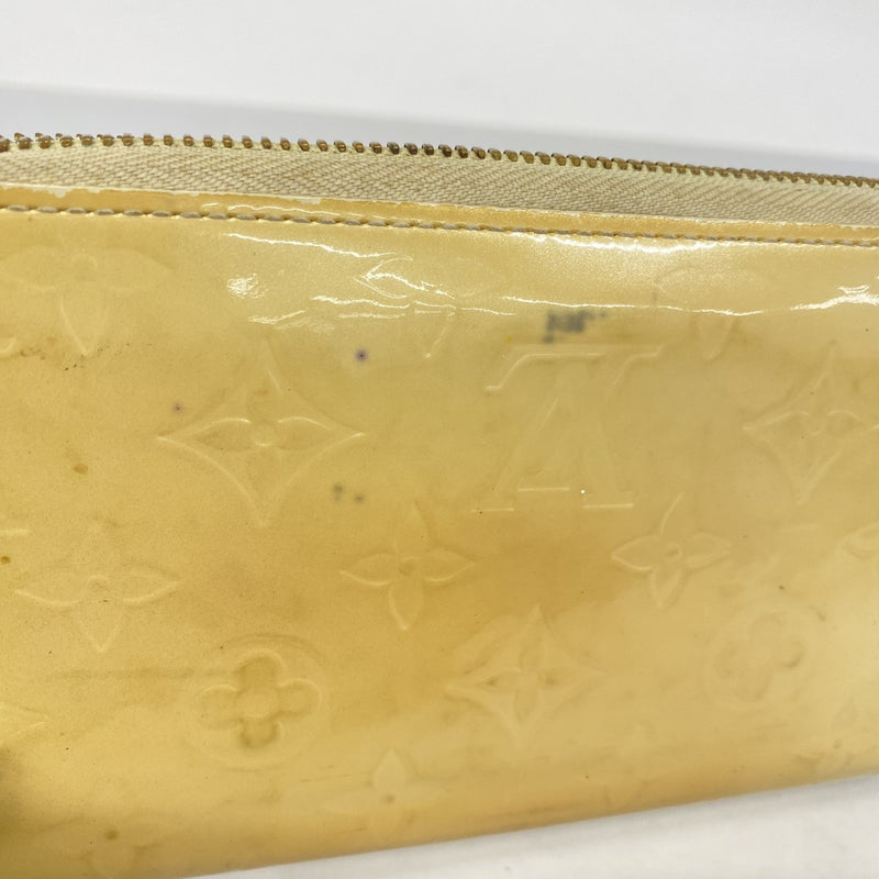 【6gc3022】ルイヴィトン 長財布 ヴェルニ ジッピーウォレット M91459 ブロンコライユ【中古】レディース