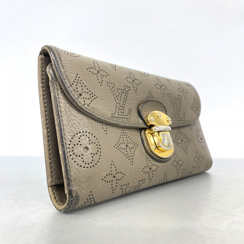 【6gc3023】ルイヴィトン 三つ折り長財布 マヒナ ポルトフォイユアメリア M93761 トープ【中古】レディース