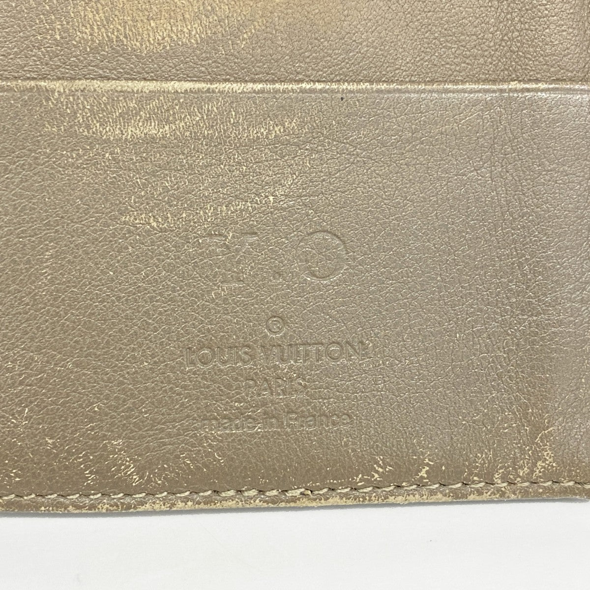 【6gc3023】ルイヴィトン 三つ折り長財布 マヒナ ポルトフォイユアメリア M93761 トープ【中古】レディース