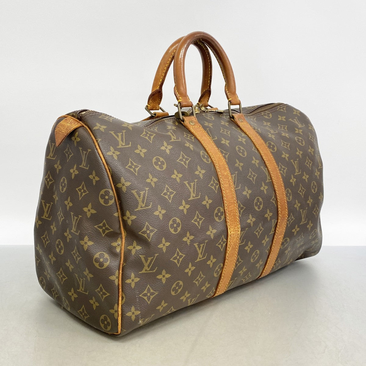 【6gc3029】ルイヴィトン ボストンバッグ モノグラム キーポル45 M41418 ブラウン【中古】メンズ レディース ユニセックス