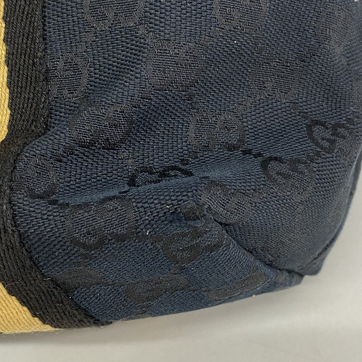 【6gc3039】グッチ トートバッグ GGキャンバス 137396 キャンバス ブラック ゴールド金具【中古】レディース