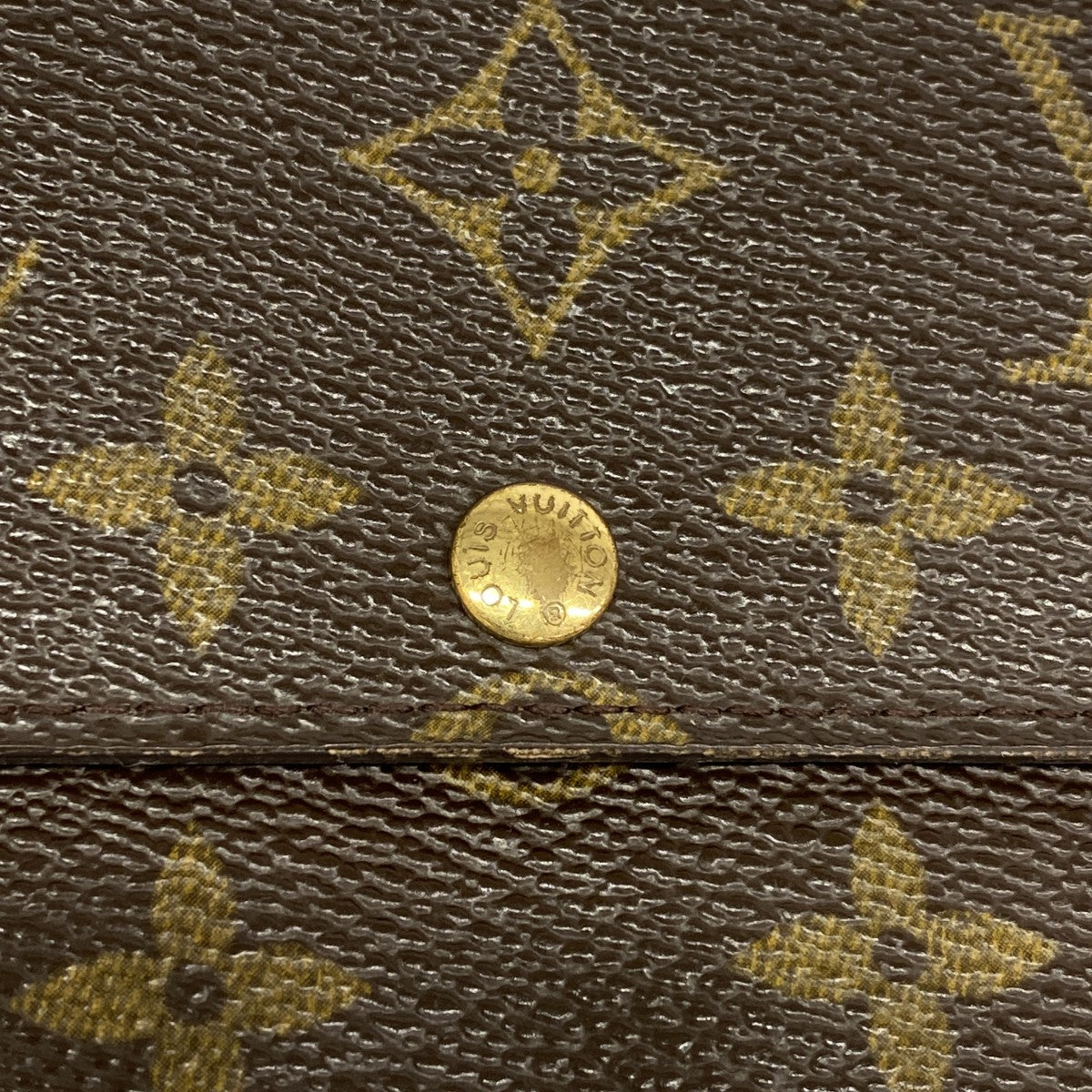 【6gc3045】ルイヴィトン 長財布 モノグラム ポシェットポルトモネクレディ M61725 ブラウン【中古】レディース