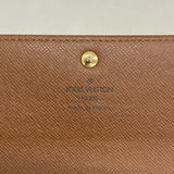 【6gc3045】ルイヴィトン 長財布 モノグラム ポシェットポルトモネクレディ M61725 ブラウン【中古】レディース