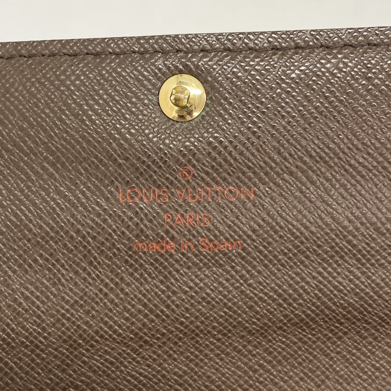 【6gc3046】ルイヴィトン 長財布 ダミエ ポルトフォイユサラ N61734 エベヌ【中古】レディース