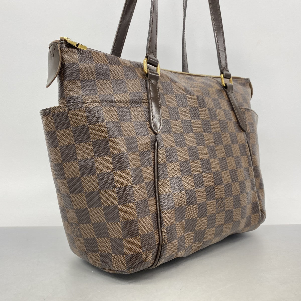 【6gc3060】ルイヴィトン トートバッグ ダミエ トータリーPM N41282 エベヌ【中古】レディース
