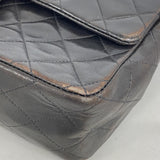 【6gc3065】シャネル ショルダーバッグ マトラッセ Wフラップ Wチェーン ラムスキン ブラック ゴールド金具【中古】レディース
