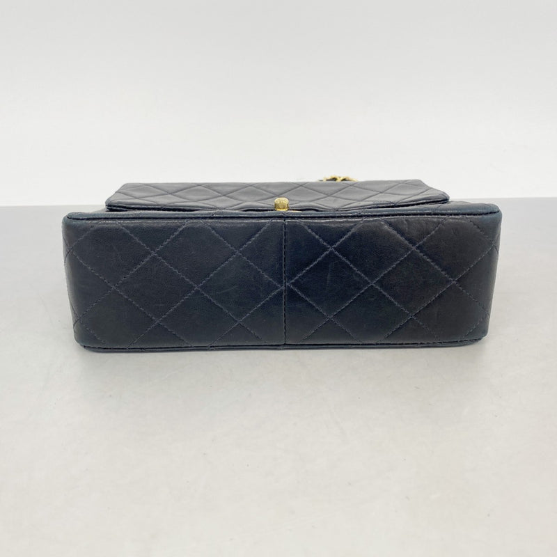 【6gc3076-k】シャネル ショルダーバッグ マトラッセ チェーンショルダー ラムスキン ブラック ゴールド金具【中古】レディース