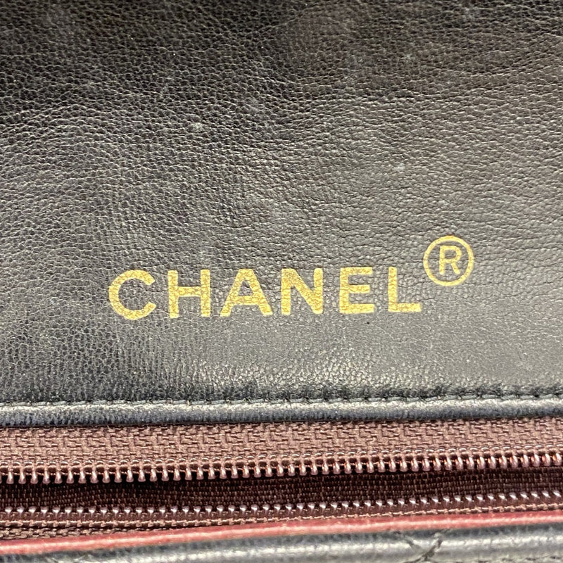 【6gc3077-k】シャネル ショルダーバッグ マトラッセ チェーンショルダー ラムスキン ブラック ゴールド金具【中古】レディース