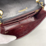 【6gc3077-k】シャネル ショルダーバッグ マトラッセ チェーンショルダー ラムスキン ブラック ゴールド金具【中古】レディース