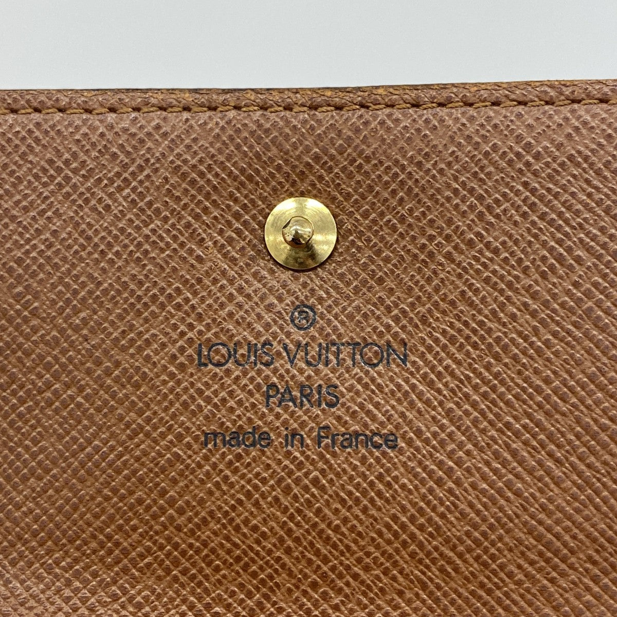 【6gc3080-k】ルイヴィトン 三つ折り財布 モノグラム ポルトモネ ビエ カルト クレディ M61652 ブラウン【中古】レディース