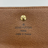 【6gc3080-k】ルイヴィトン 三つ折り財布 モノグラム ポルトモネ ビエ カルト クレディ M61652 ブラウン【中古】レディース