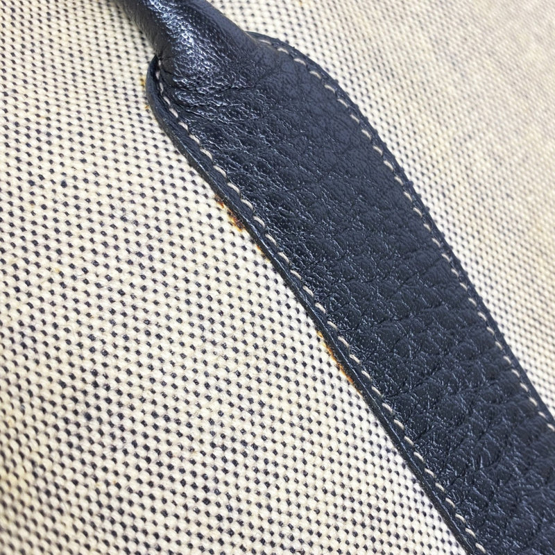 【6gc3085-h】エルメス トートバッグ ガーデンパーティPM トワルアッシュ ブラック シルバー金具 □F刻印【中古】レディース