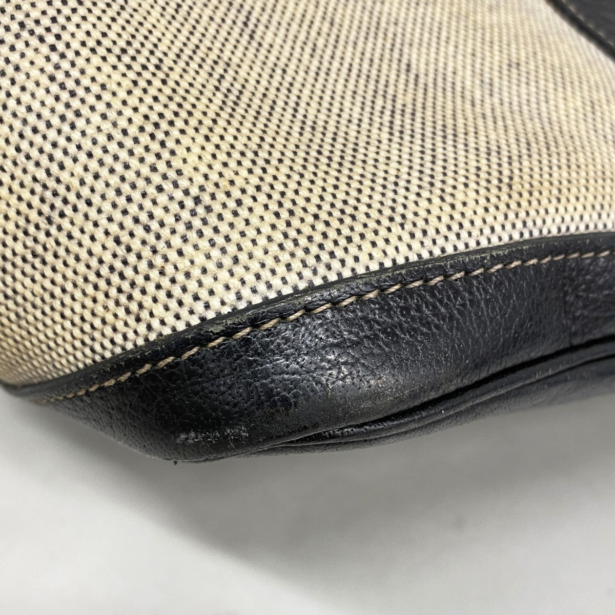 【6gc3085-h】エルメス トートバッグ ガーデンパーティPM トワルアッシュ ブラック シルバー金具 □F刻印【中古】レディース