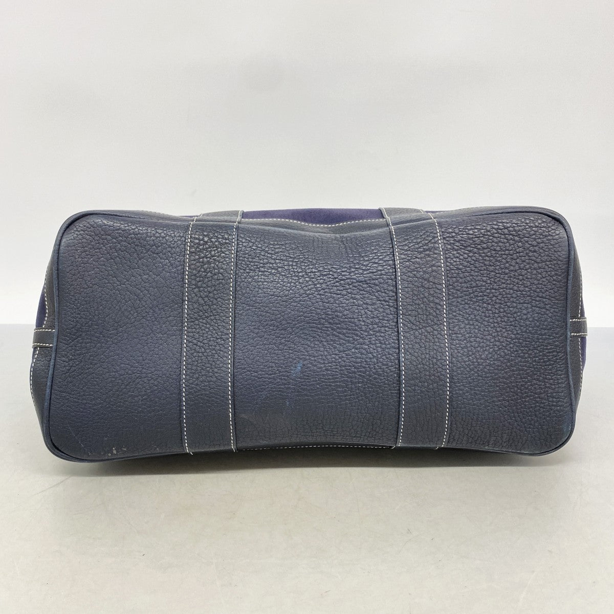 【6gc3086-h】エルメス トートバッグ ガーデンパーティPM トワルアッシュ ネイビー シルバー金具 □I刻印【中古】レディース