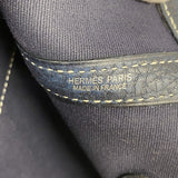 【6gc3086-h】エルメス トートバッグ ガーデンパーティPM トワルアッシュ ネイビー シルバー金具 □I刻印【中古】レディース