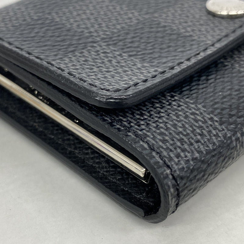 【6gc3090-k】ルイヴィトン キーケース ダミエ・グラフィット ミュルティクレ6 N62662 グレー ブラック【中古】メンズ