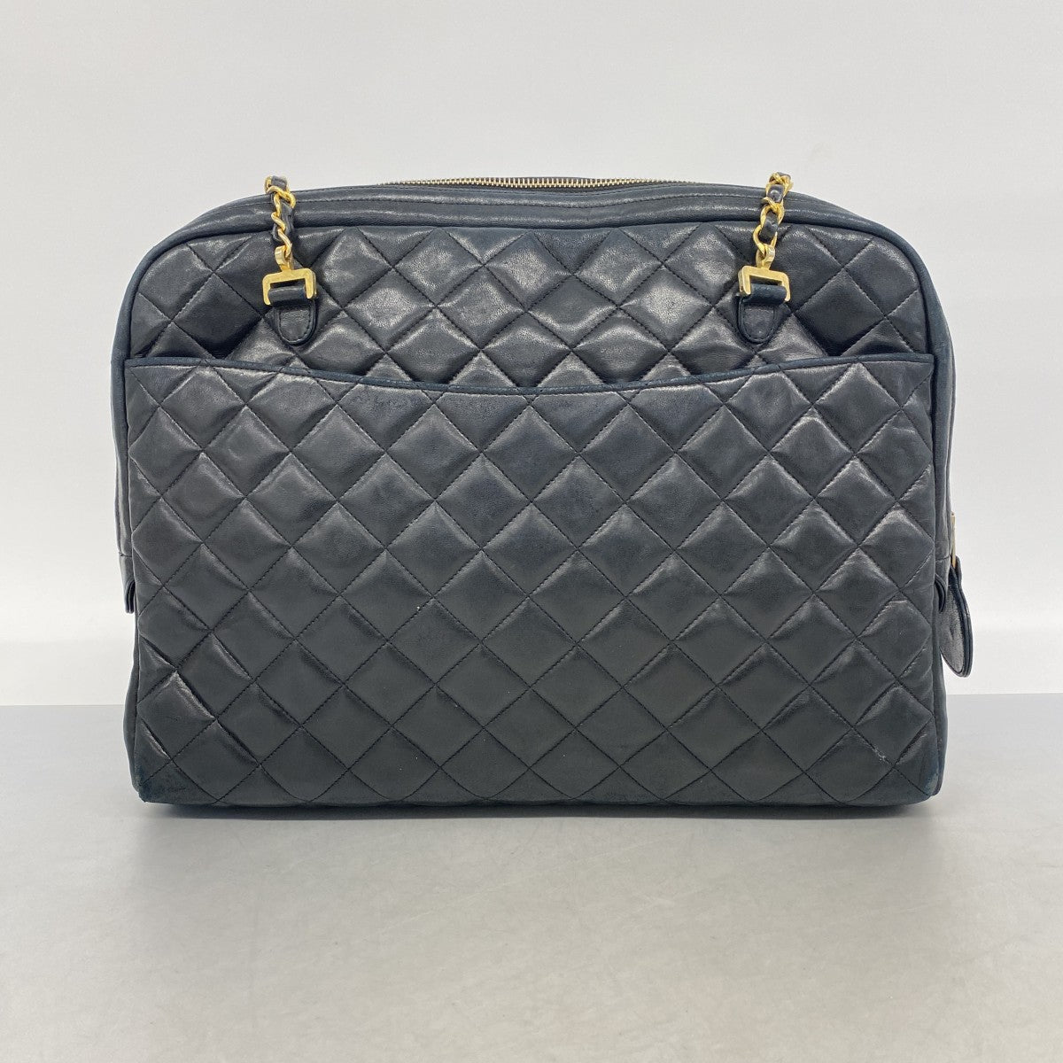 【6gc3098-k】シャネル ショルダーバッグ マトラッセ チェーンショルダー ラムスキン ブラック ゴールド金具【中古】レディース