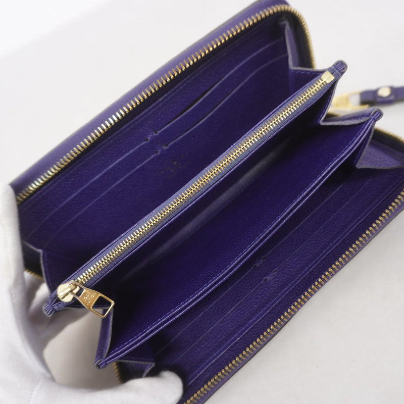 【6gc3105-k】ルイヴィトン 長財布 モノグラム・アンプラント ジッピーウォレット M60943 イリス【中古】レディース