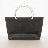 【6gc3141-k】シャネル ハンドバッグ チョコバー ナイロン ブラック シルバー金具【中古】レディース