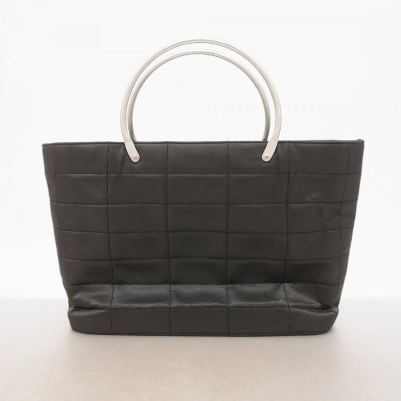 【6gc3141-k】シャネル ハンドバッグ チョコバー ナイロン ブラック シルバー金具【中古】レディース
