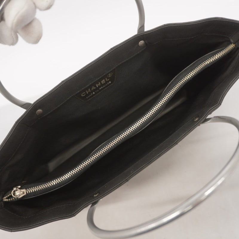【6gc3141-k】シャネル ハンドバッグ チョコバー ナイロン ブラック シルバー金具【中古】レディース
