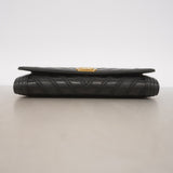 【6gc3142-k】シャネル ショルダーウォレット ボーイシャネル チェーンショルダー シェブロン レザー ブラック ゴールド金具【中古】レディース