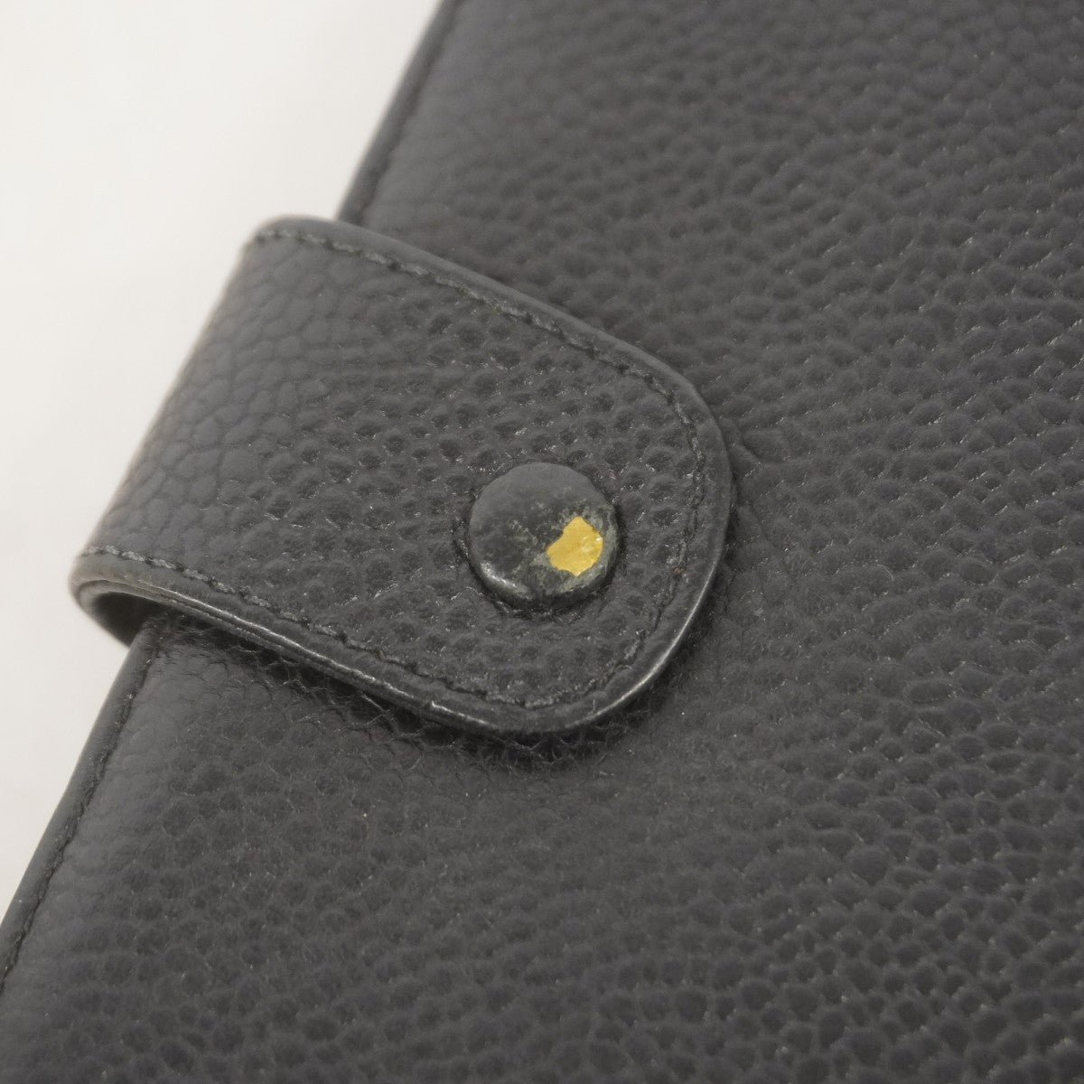 【6gc3143-k】シャネル 長財布 キャビアスキン ブラック ゴールド金具【中古】レディース