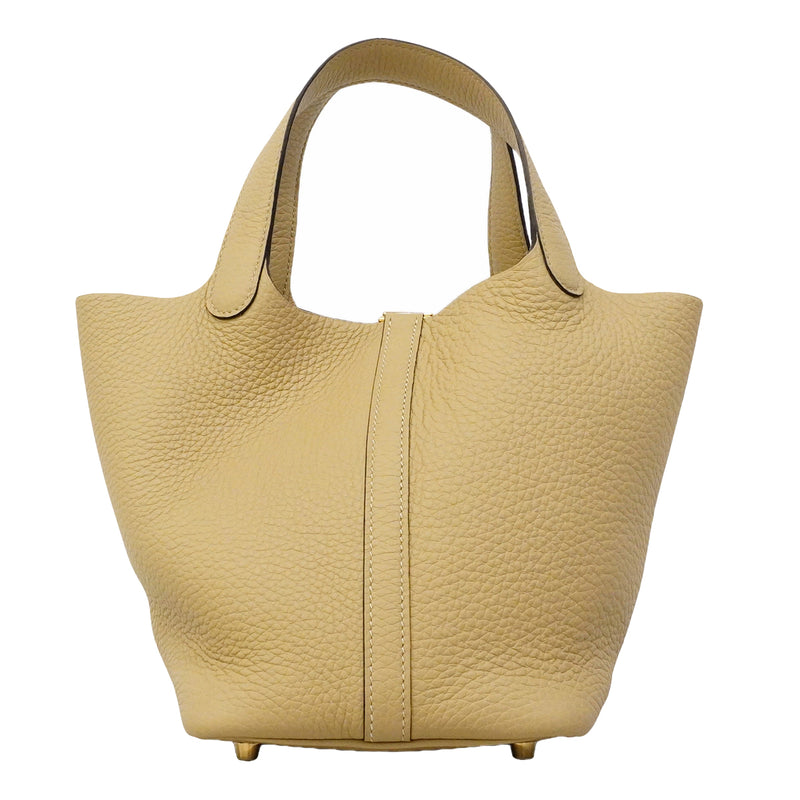 【6gc3151】エルメス ハンドバッグ ピコタンロックPM トリヨンクレマンス トレンチ ゴールド金具 K刻印【中古】レディース
