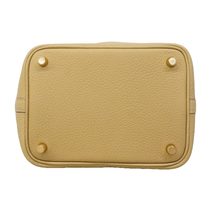 【6gc3151】エルメス ハンドバッグ ピコタンロックPM トリヨンクレマンス トレンチ ゴールド金具 K刻印【中古】レディース