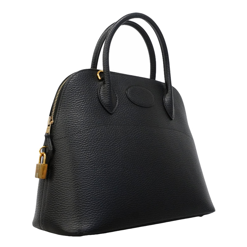 【6gc3152】エルメス ハンドバッグ ボリード31 アルデンヌ ブラック ゴールド金具 □F刻印 2wayバッグ【中古】レディース