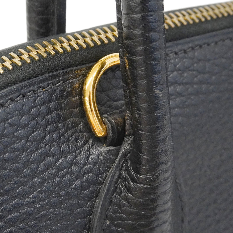 【6gc3152】エルメス ハンドバッグ ボリード31 アルデンヌ ブラック ゴールド金具 □F刻印 2wayバッグ【中古】レディース