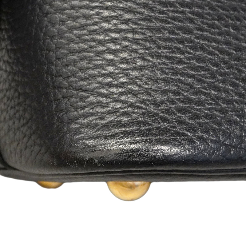 【6gc3152】エルメス ハンドバッグ ボリード31 アルデンヌ ブラック ゴールド金具 □F刻印 2wayバッグ【中古】レディース