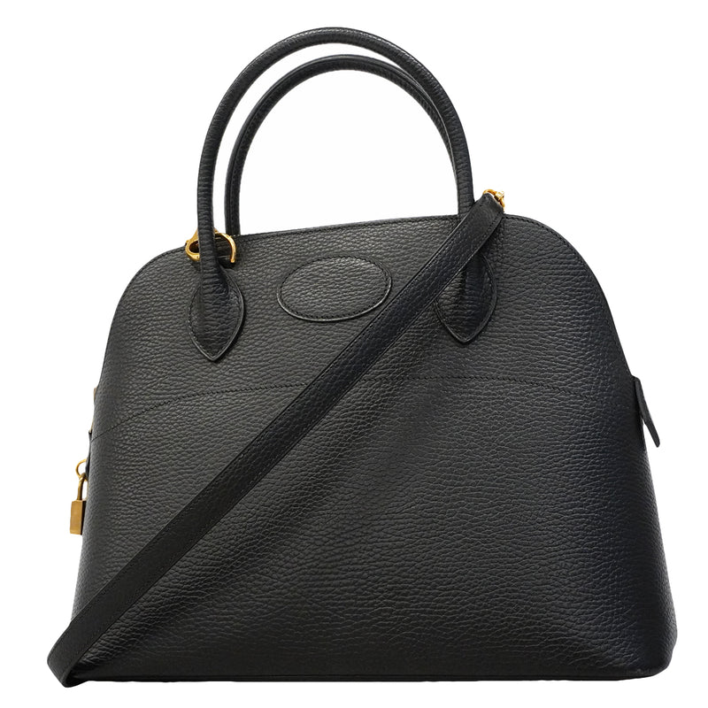 【6gc3152】エルメス ハンドバッグ ボリード31 アルデンヌ ブラック ゴールド金具 □F刻印 2wayバッグ【中古】レディース