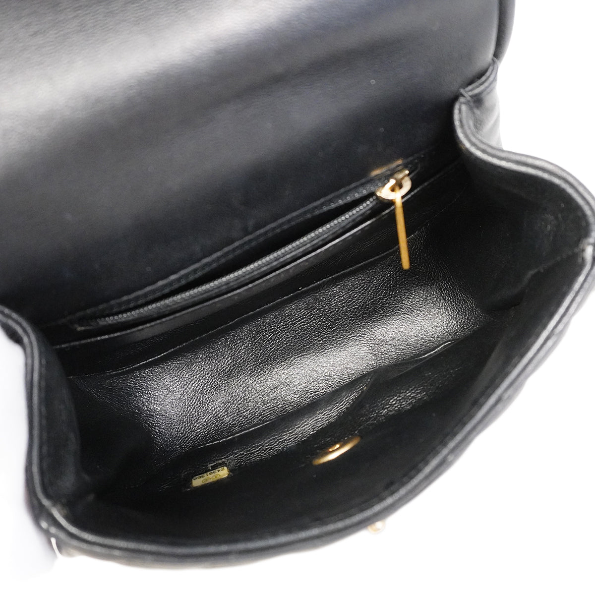 【6gc3154】シャネル ハンドバッグ Vステッチ チェーンショルダー ラムスキン ブラック シャンパンゴールド金具 2wayバッグ【中古】レディース