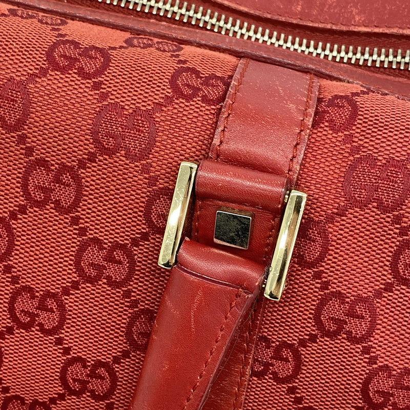 【6gc3156】グッチ ハンドバッグ GGキャンバス 000 0846 キャンバス レッド ゴールド金具【中古】レディース