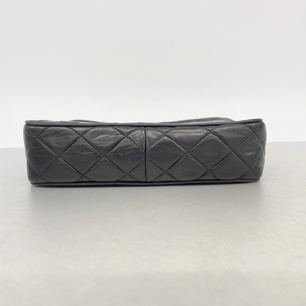 【6gc3157】シャネル ショルダーバッグ マトラッセ フリンジ付きチェーンショルダー ラムスキン ブラック ゴールド金具【中古】レディース