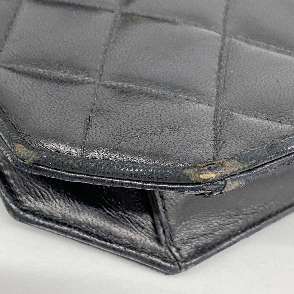 【6gc3158】シャネル ショルダーバッグ マトラッセ チェーンショルダー ラムスキン ブラック ゴールド金具【中古】レディース