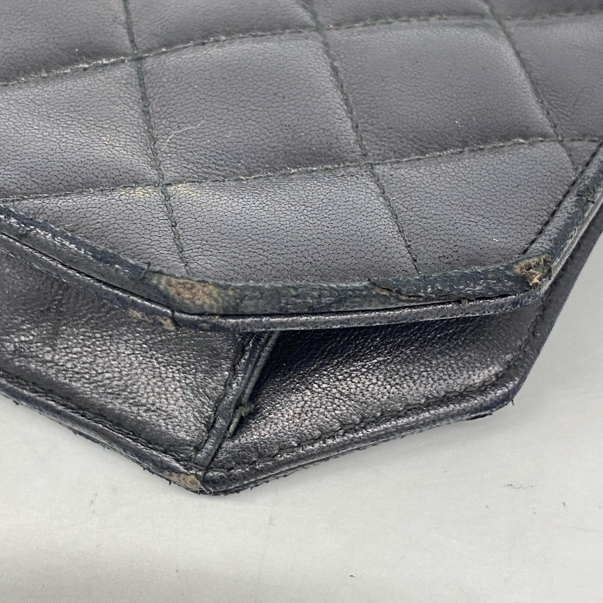 【6gc3158】シャネル ショルダーバッグ マトラッセ チェーンショルダー ラムスキン ブラック ゴールド金具【中古】レディース