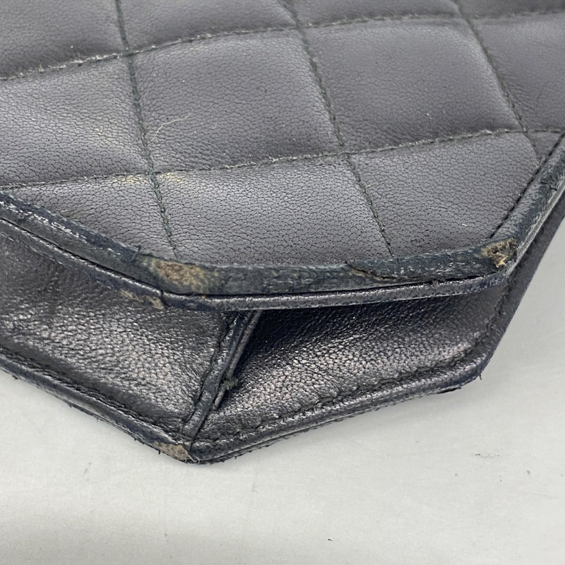 【6gc3158】シャネル ショルダーバッグ マトラッセ チェーンショルダー ラムスキン ブラック ゴールド金具【中古】レディース