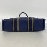 【6gc3170-k】エルメス ハンドバッグ フールトゥPM キャンバス ネイビー シルバー金具【中古】メンズ レディース ユニセックス