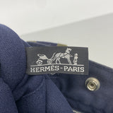 【6gc3170-k】エルメス ハンドバッグ フールトゥPM キャンバス ネイビー シルバー金具【中古】メンズ レディース ユニセックス