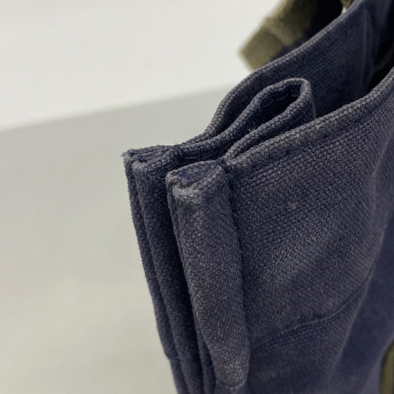 【6gc3170-k】エルメス ハンドバッグ フールトゥPM キャンバス ネイビー シルバー金具【中古】メンズ レディース ユニセックス